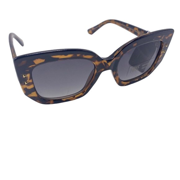 Frye and Co Tortoise Oversized Thick Frame Sunglasses DG1022 Brown main image 3